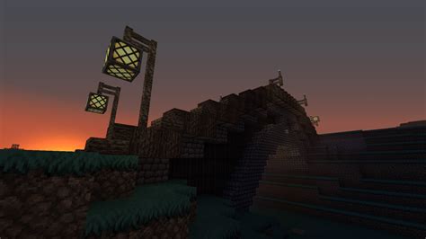 The first thing you have to do is to place two smooth stone slabs on the ground and place 8 andesite wall pieces at the top. The Art of Architecture: Minecraft Architecture | The Bridge