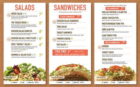 We would like to show you a description here but the site won't allow us. Creative Fresh Zoeys Kitchen Menu Zoes Kitchen Menu And ...