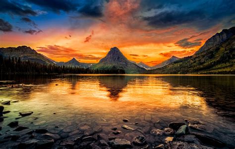 Wallpaper Two Medicine Lake Glacier National Park