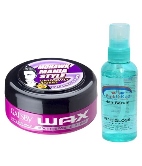 ▪ it moisturizes and adds shine. Gatsby Extreme & Firm Wax and Pink Root Hair Serum 100ml ...