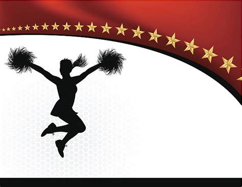 20 Cheerleader Black And White Backgrounds Stock Illustrations