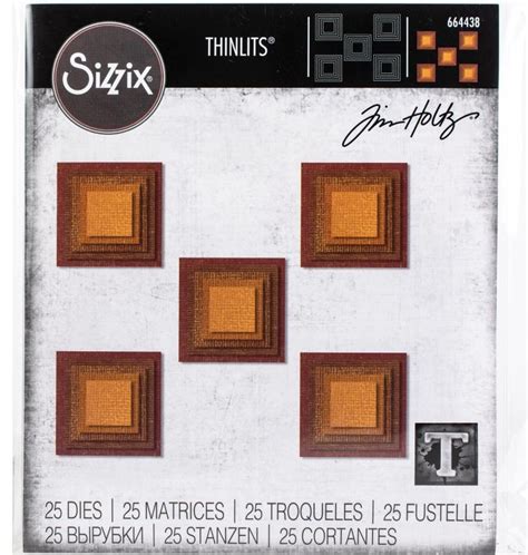 Sizzix Thinlits Die Set By Tim Holtz Stacked Tiles Squares