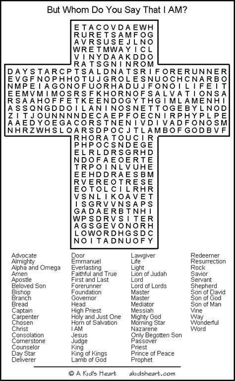 Free Printable Bible Word Search Activities On Sunday Word Search The