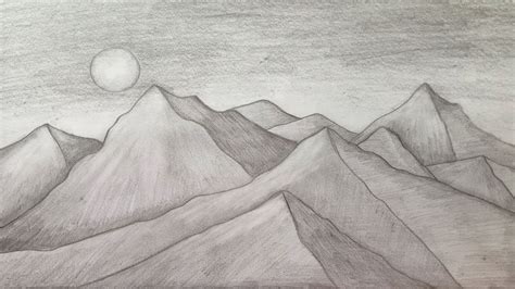 How To Draw A Mountain Landscape For Beginners Easy