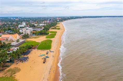 Aerial View Of Negombo Beach In Sri Lanka Stock Photo Image Of
