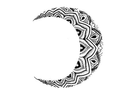 Mandala Crescent Moon Illustration Illustrations Creative Market