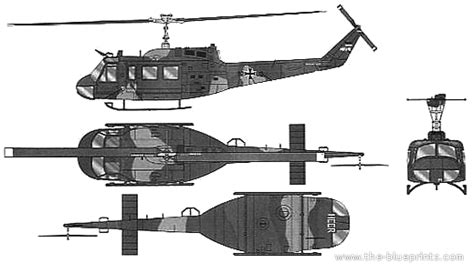 Bell Uh 1h Huey Helicopter Drawings Dimensions Figures Download
