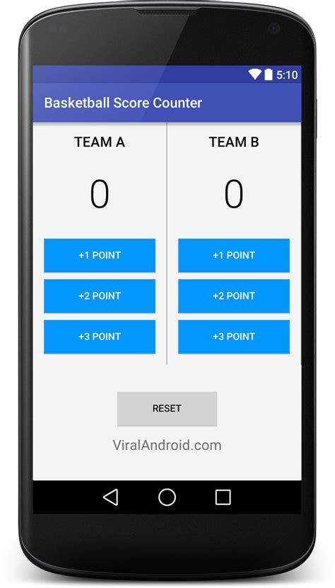 How To Make Basketball Score Counterscoreboard Android Application