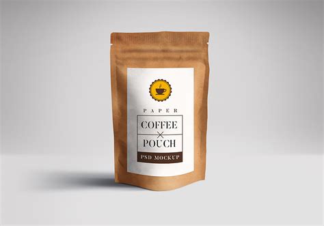 paper pouch packaging mockup psd graphicsfuel