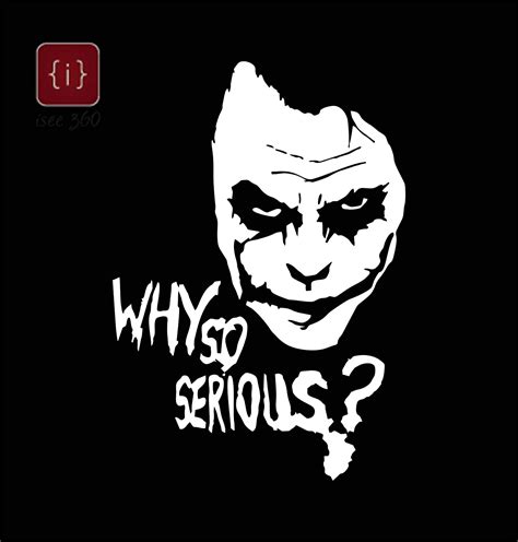 Isee Why So Serious Joker Face Vinyl Decals Car Sticker Car