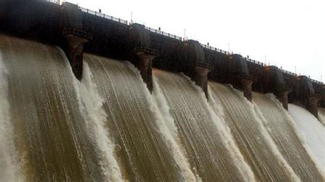 Linganamakki Reservoir Nearing Maximum Capacity Water Being Let Out