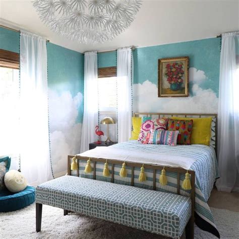 25 bohemian bedroom idea - colorful blue accent wall bedroom decor inspiration | Bedroom decor ...