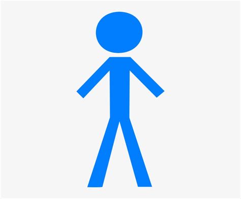 Blue Stick Figure Clip Art Transparent Png 300x599 Free Download On