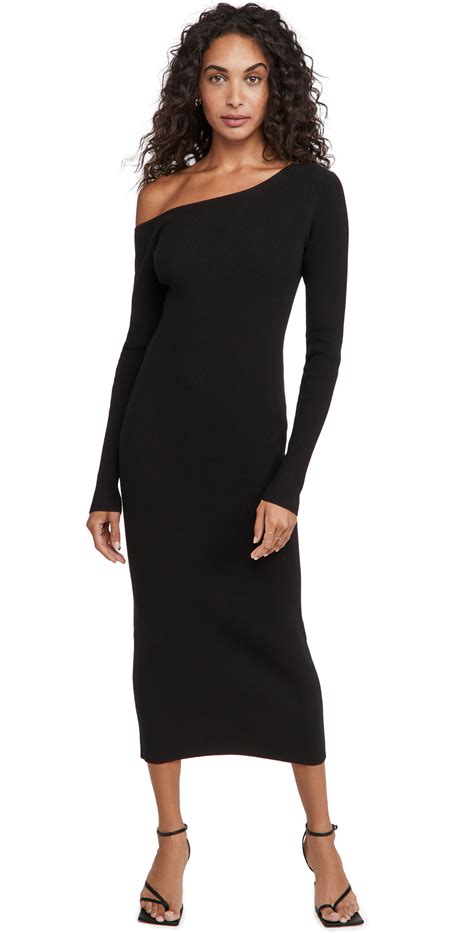 LAPOINTE One Shoulder Long Sleeve Midi Dress Coshio Online Shop