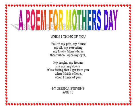 30 Touching Mothers Day Poems From Kids