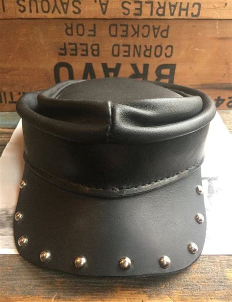 Handmade Black Leather Biker Hat Marlon Brando Hat Biker Etsy