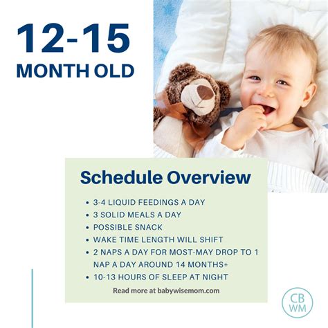 Babywise Sample Schedules 12 15 Months Old Babywise Mom