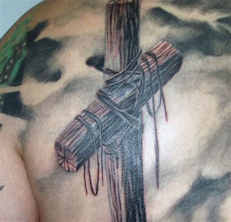 Bold black lines and a red colored center in the cross tattoo make a neat design. Wooden Cross Drawing at GetDrawings | Free download