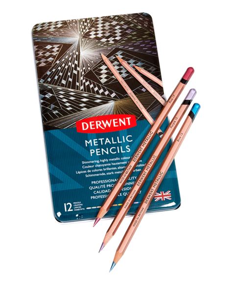 Derwent Professional Metallic Pencils Pack Of 12 Whsmith