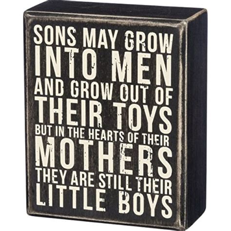 Primitives By Kathy Sons May Grow Into Men Box Sign