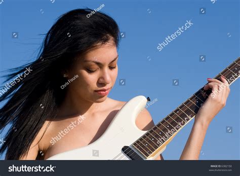 Nude Girl Playing Music On Guitar Stock Photo Shutterstock