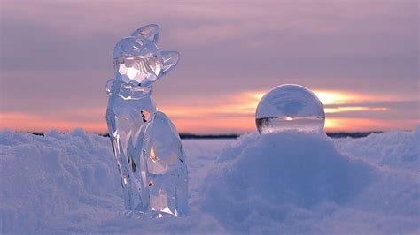 Ice Sculpture Cat Arctic Tundra Hd Wallpaper Pxfuel