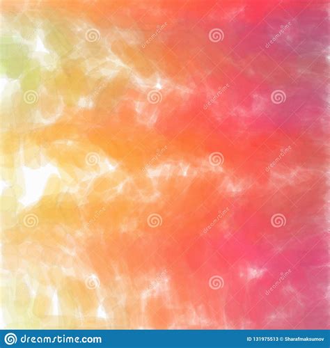Illustration Of Abstract Orange Yellow And Purple Watercolor With Low