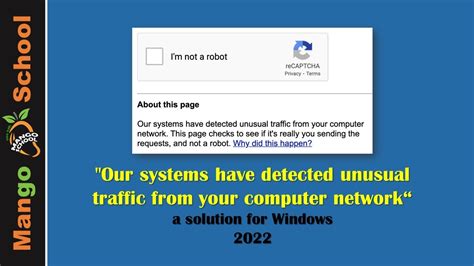 Our Systems Have Detected Unusual Traffic From Your Computer Network