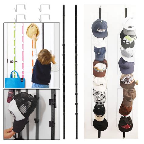 1 2pcs Baseball Cap Hat Holder Rack Storage Organizer Over The Door Hangers Ebay