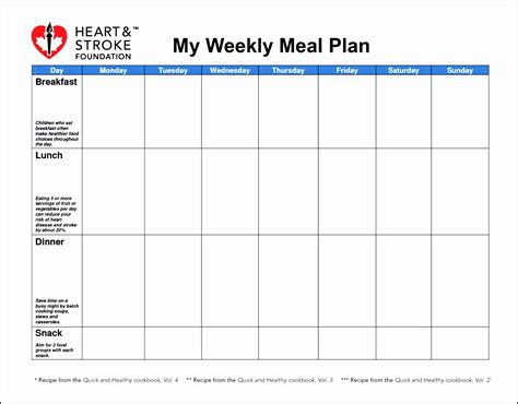 Diabetic Meal Planner Template Meal Planning Template
