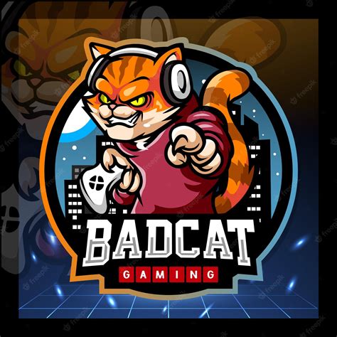 Premium Vector Cat Gaming Mascot Esport Logo Design