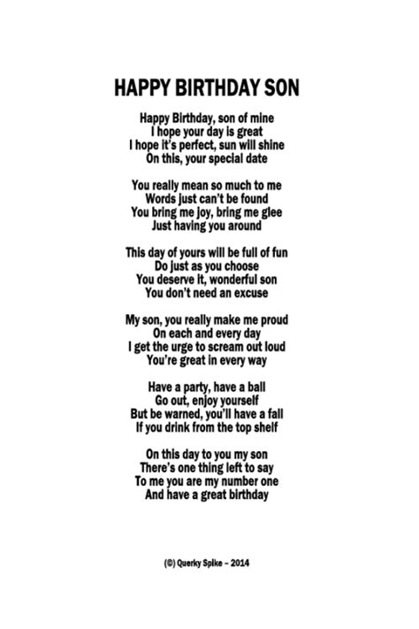 Happy Birthday Son Poems Happy Birthday Son Son Birthday Quotes Son