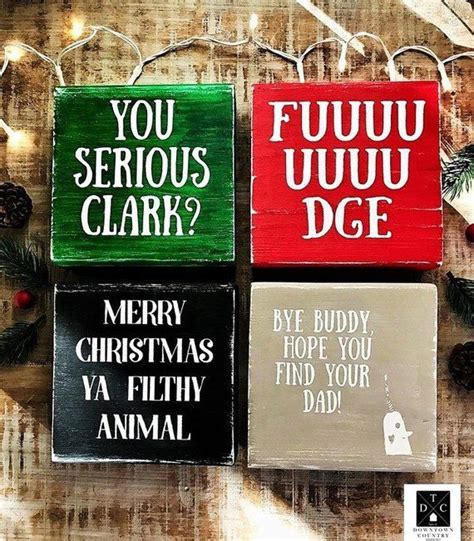 Holiday Movie Quotes Funny Christmas Quotes Christmas Signs Etsy