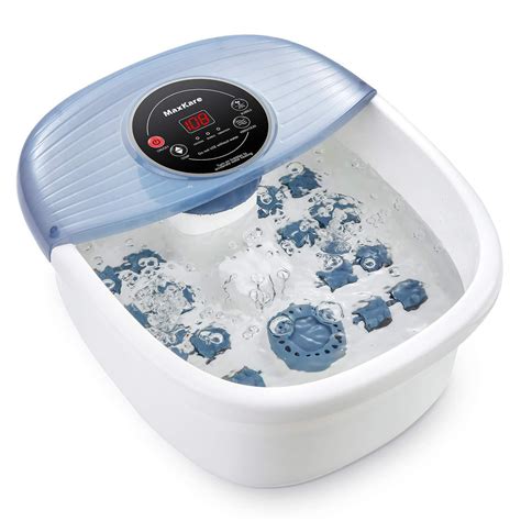 Foot Spa Bath Massager 3 In 1 Function With Heat Bubbles Vibration 16 Masssage Rollers Digital