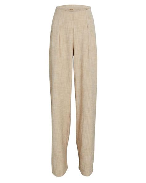 Cult Gaia Tasha Cut Out Wide Leg Pants In Beige Natural Lyst