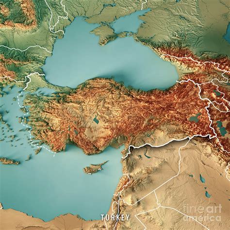 Topographical Map Of Turkey Maps Of Turkey Maps Of Asia Gif Map My
