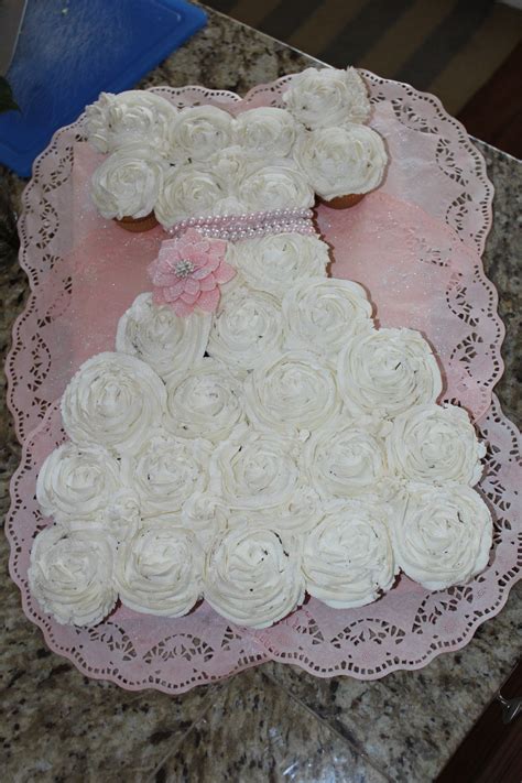 Wedding Dress Cupcake Cake Template