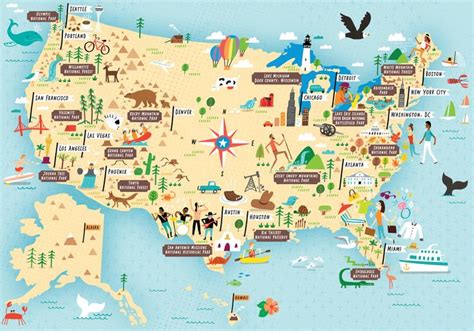 Portfolio Illustrated Map Us National Parks Map Us National Parks