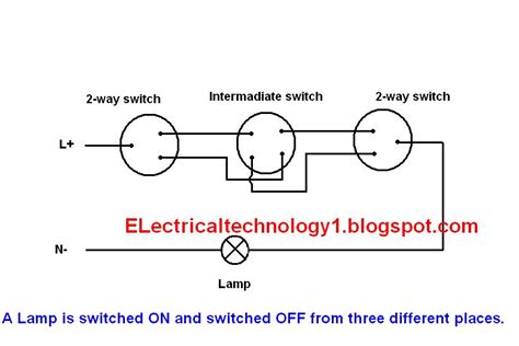 Electrical Technology How To Control One Lamp From Three Different