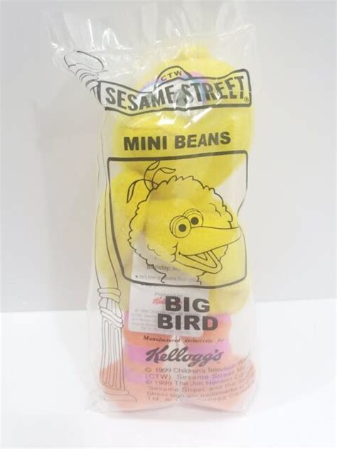 Kelloggs Sesame Street Mini Beans Big Bird 1999 Sealed New In Bag Ebay