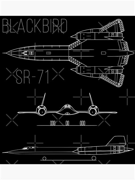 "SR-71 Blackbird US Military Aircraft Blueprint #2222" Photographic