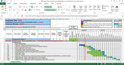 Project Management Template Excel Addictionary