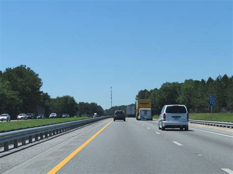 Florida Interstate 10 Westbound Cross Country Roads