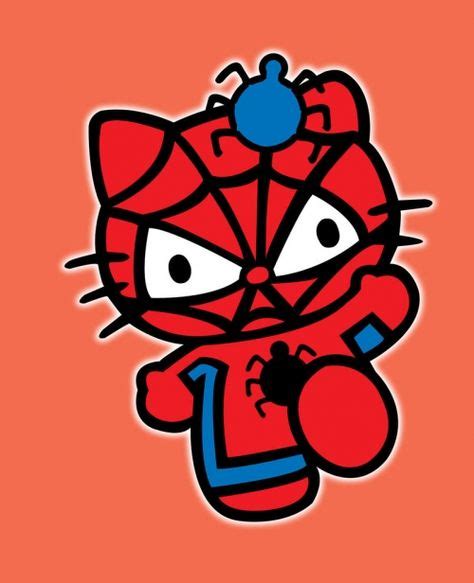 So funny- Hello Kitty Spiderman | Hello kitty tattoos, Hello kitty