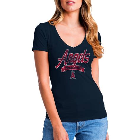 Mlb Los Angeles Angels Womens Short Sleeve Team Color Graphic Tee