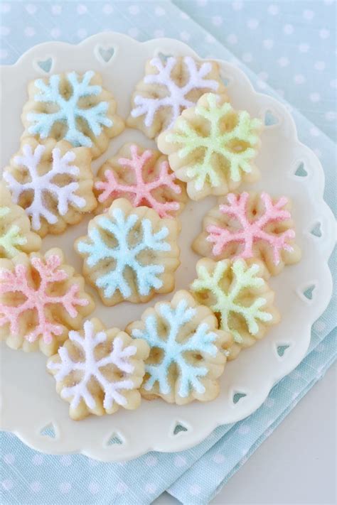 Spritz Snowflake Cookies Glorious Treats