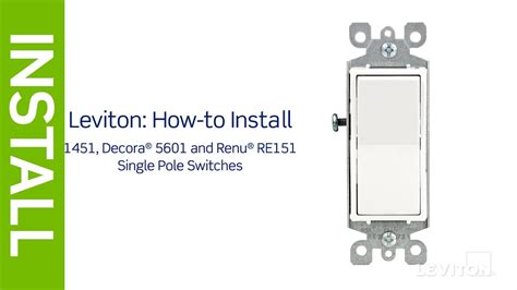 Single pole, single throw switch in schematic and drawing form. Leviton Presents: How to Install a Single Pole Switch - YouTube