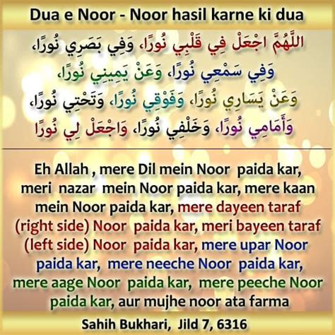 Dua E Noor Dil Mein Aur Badan Mein Noor Hasil Karne Ki Dua