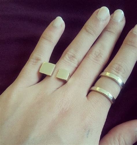 2 Fingers Ring Gold Gold Finger Rings Gold Rings Jewelry