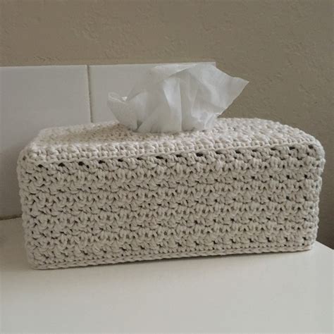 Crochet Tissue Box Cover Tissue Box Holder In Cotton Yarn Etsy